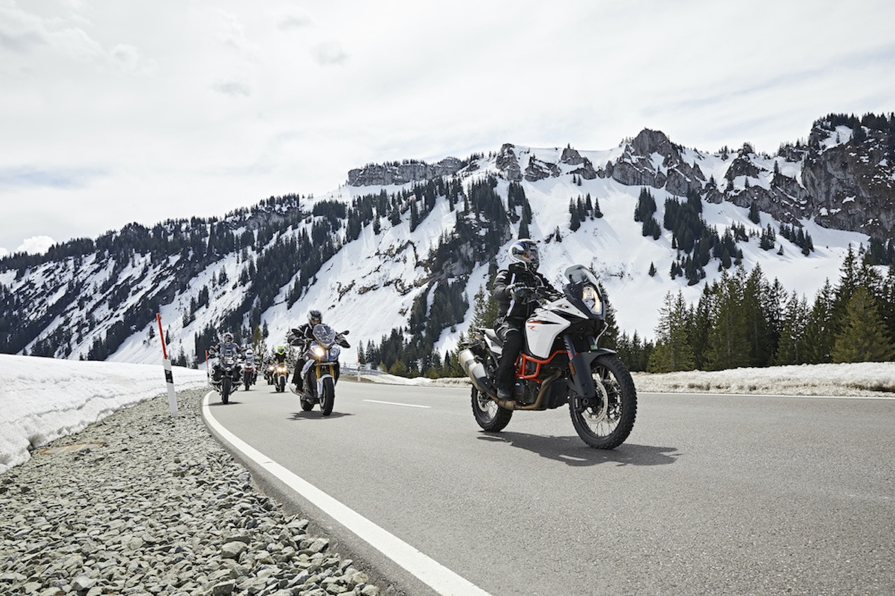 winter motorcycle riding