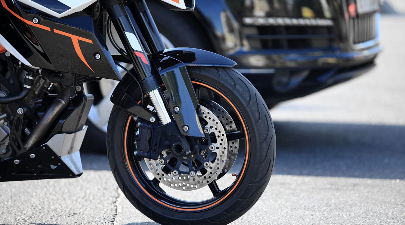 front wheel of motorcycle